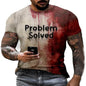 Mens 3D Digital Print Short Sleeve T Shirt Summer Casual Streetwear