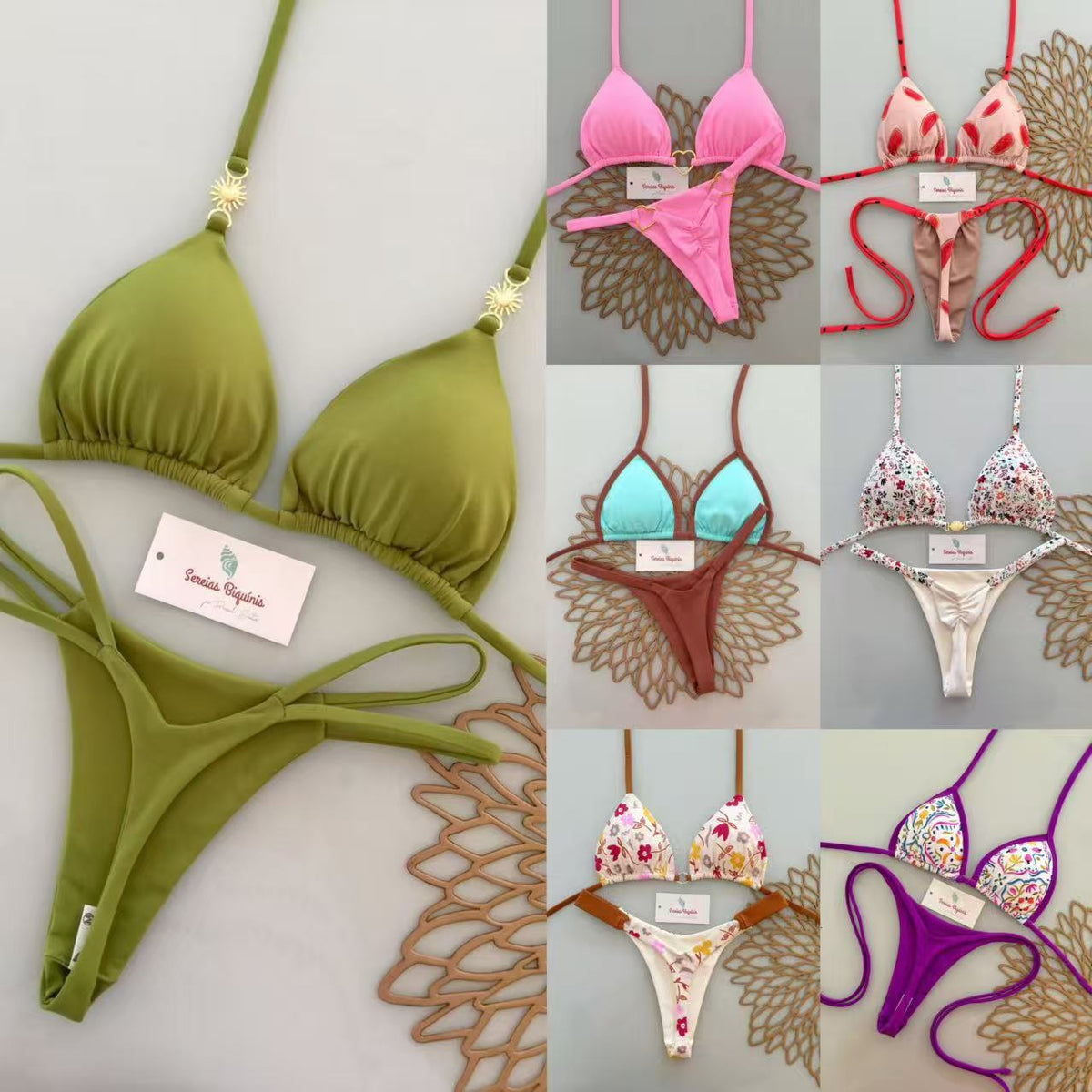 Three-piece swimming suit for ladies