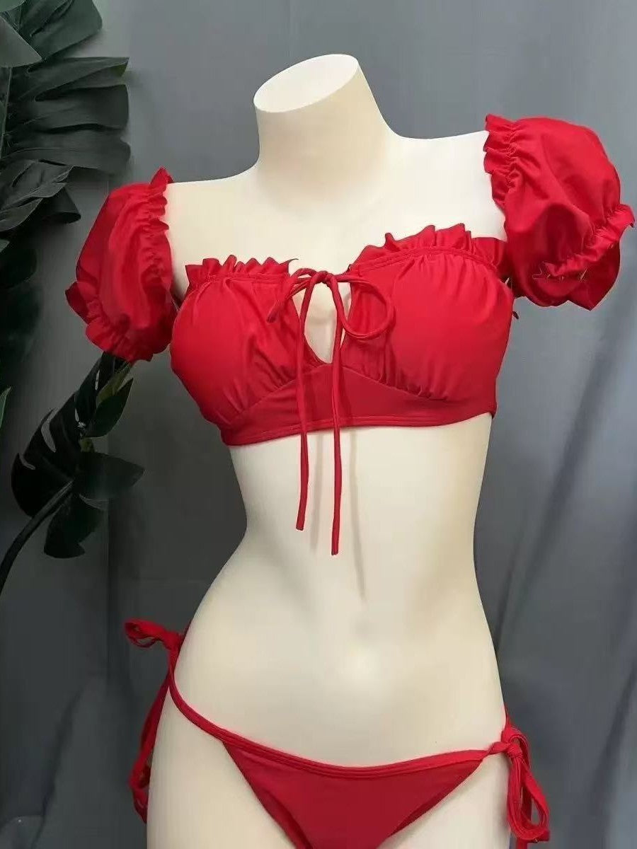 Womens Puff Sleeve Bikini