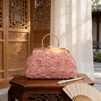 Chinese Style Floral Chain Shoulder Bag