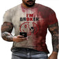 Mens 3D Digital Print Short Sleeve T Shirt Summer Casual Streetwear