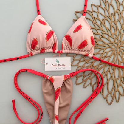 Three-piece swimming suit for ladies