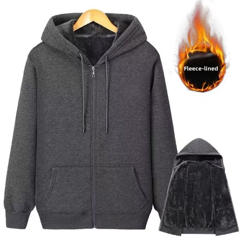 Mens Fleece Lined Hooded Sweatshirt