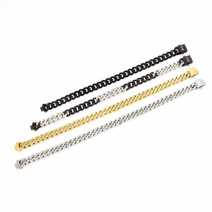 BG138W B.Tiff 8mm Flat Cuban Link Bracelet